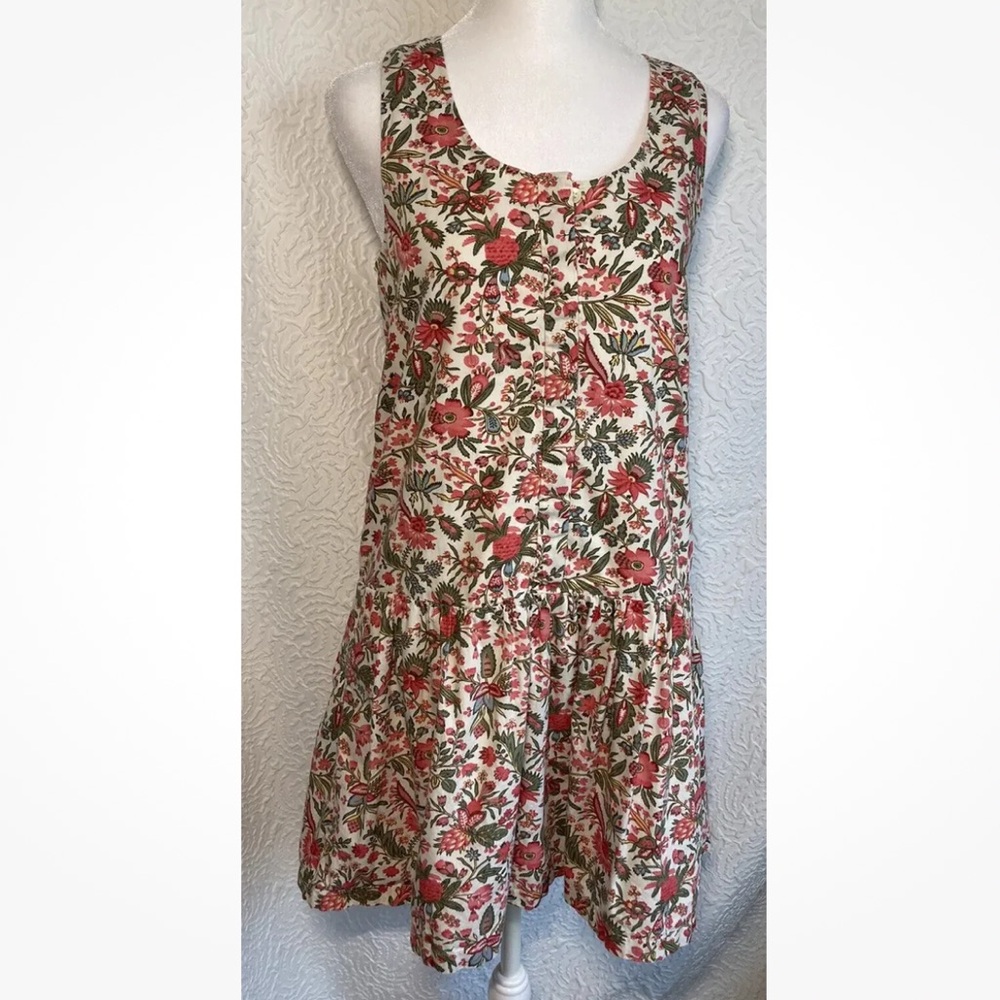 Madewell Floral Mini Dress - Red and Green